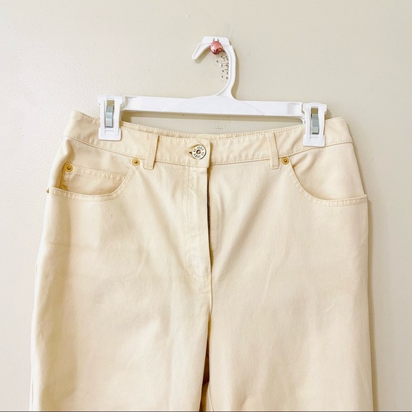 St. John Sport Slacks Straight Leg Pants Ivory Cream size 6 - Picture 2 of 9